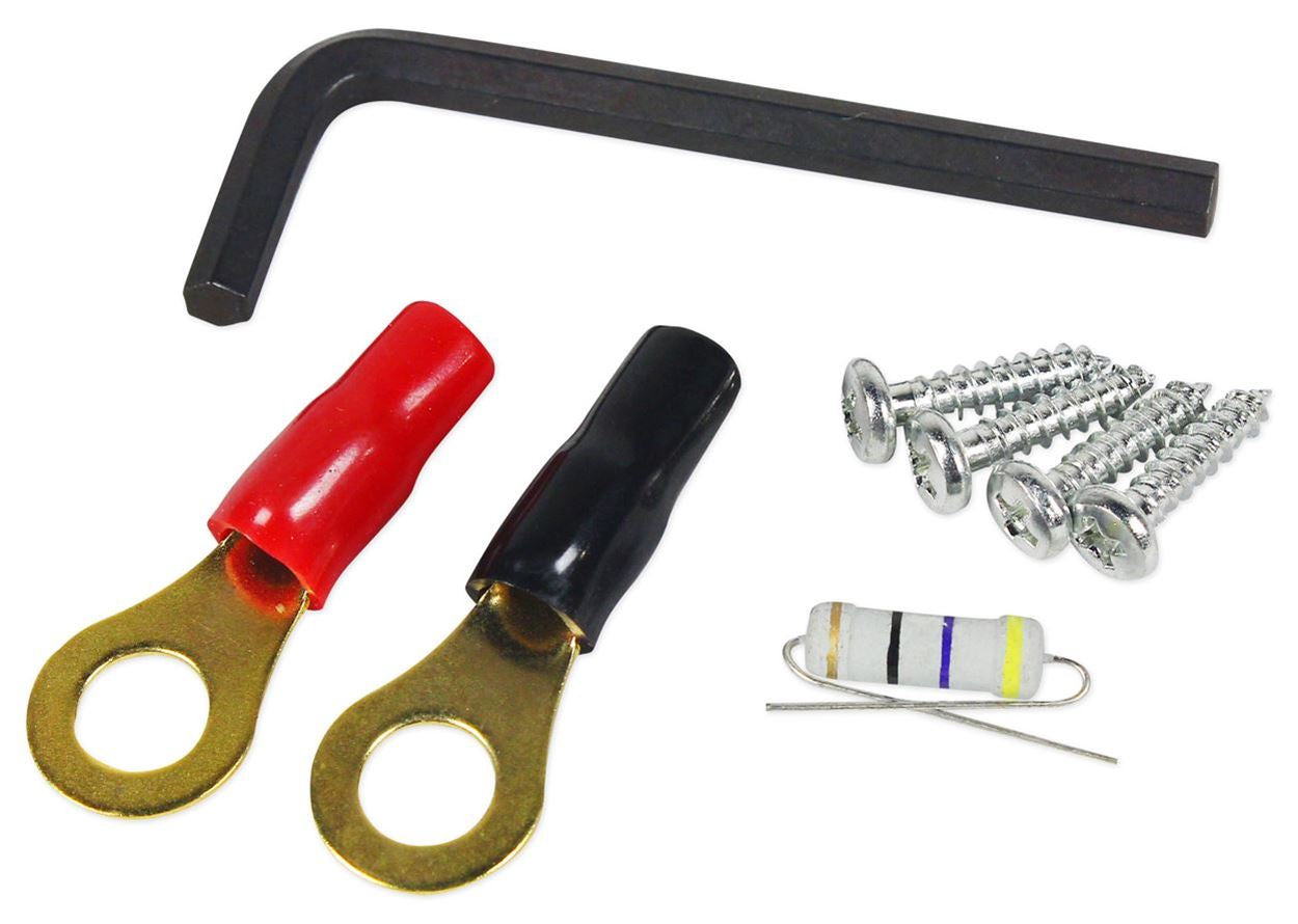 Dual Amp Install Kit + 4 Farad Power Capacitor Bundle