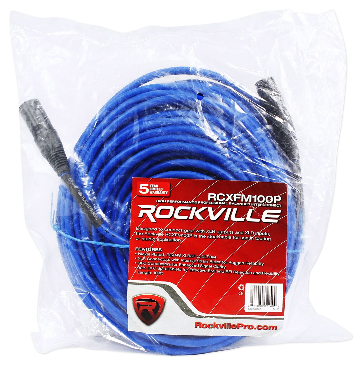 RCXFM100P 100' XLR 3-Pack + Color Bundle