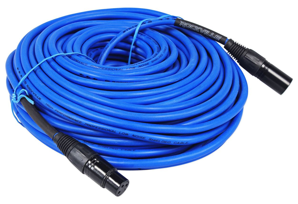 RCXFM100P 100' XLR 2-Pack Red/Blue Bundle