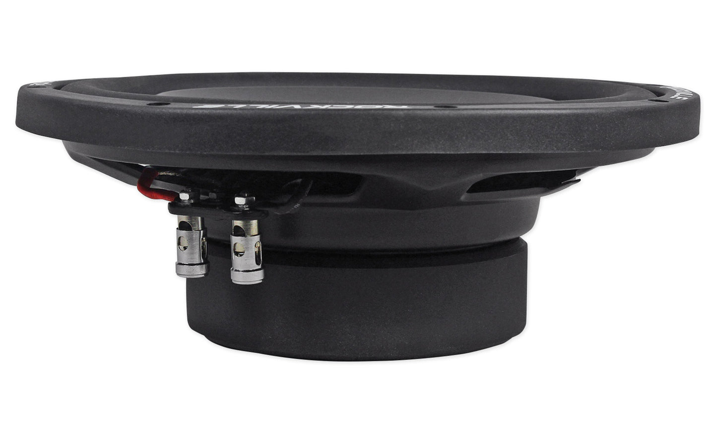 (2) Rockville W10T4-S4 10" Shallow Mount 2400W Car Subwoofers + Sealed Enclosure