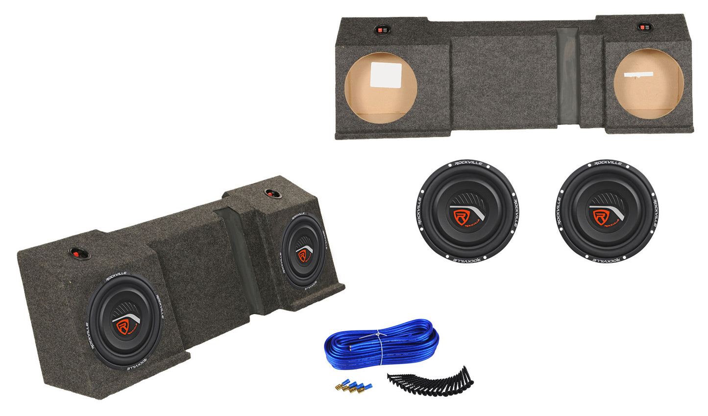 Dual 10" Sub Box+(2) Subwoofers For 2001-16 Chevy Avalanche or Cadillac Escalade