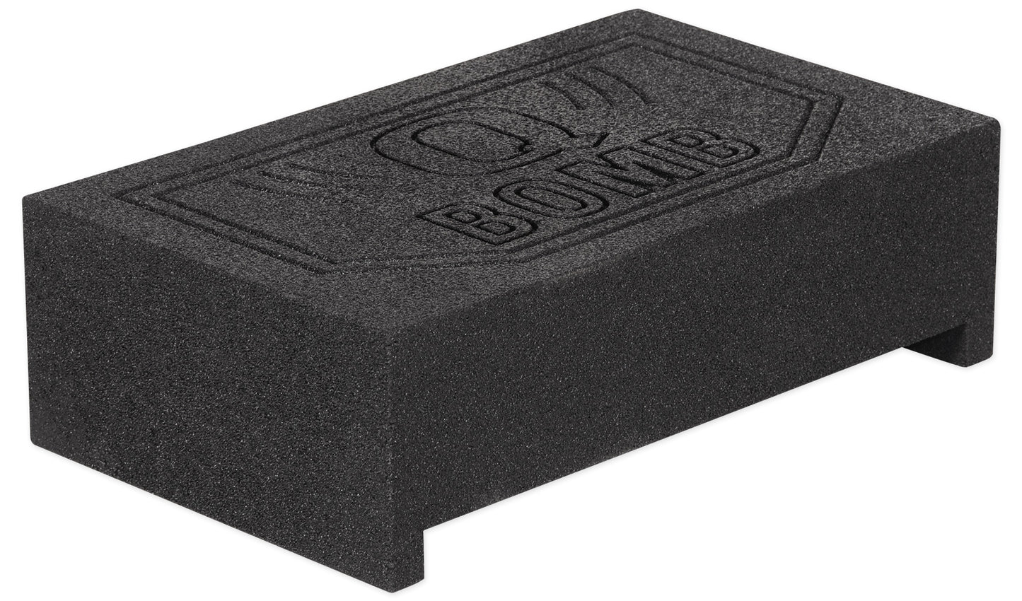 ROCKVILLE RQT10 10" Bedliner Sprayed Shallow Sealed Car/Truck Sub Box Enclosure