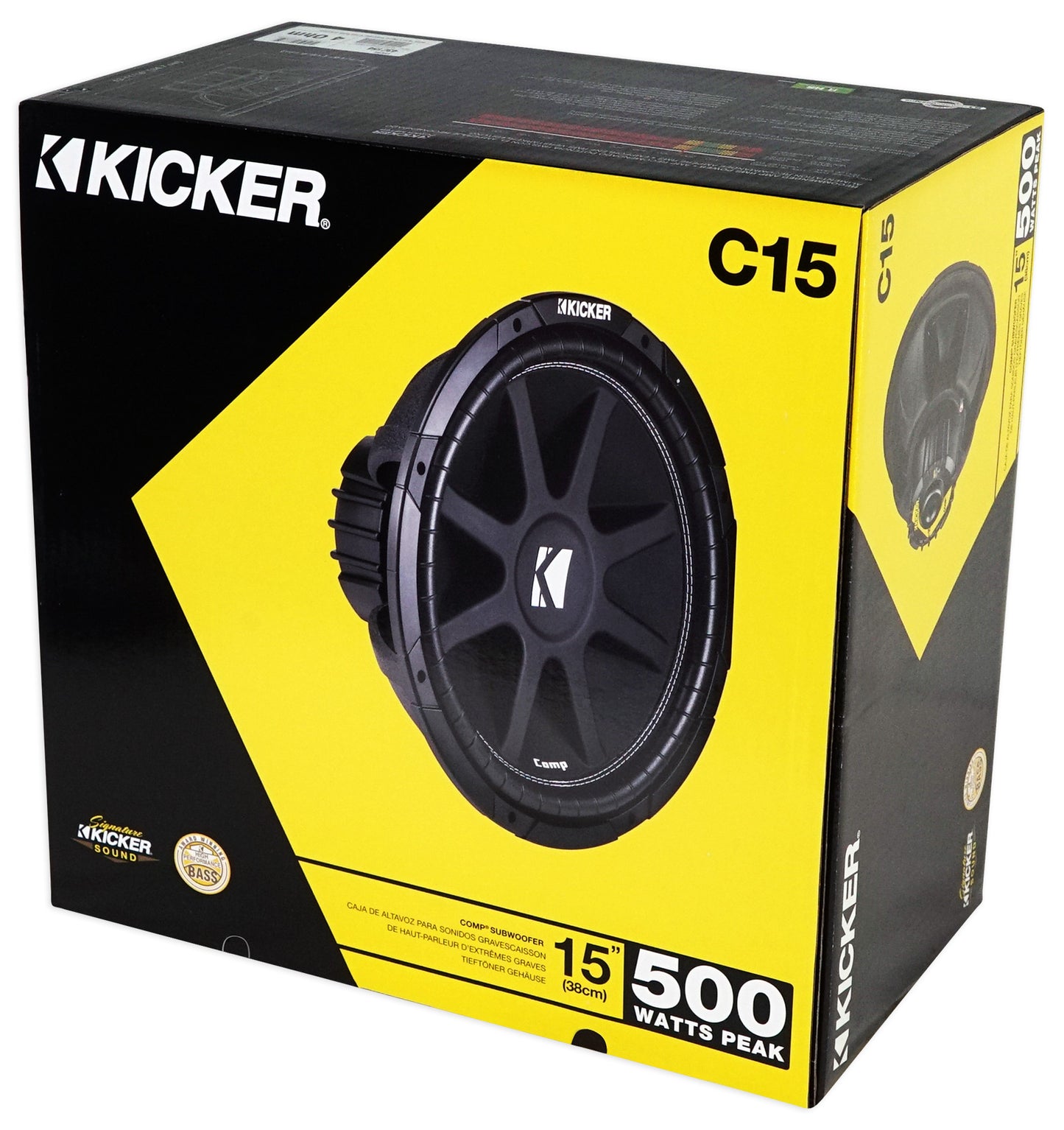 2) KICKER 43C154 Comp 15" 1000 Watt Car Subwoofers Subs+Sealed Sub Box Enclosure