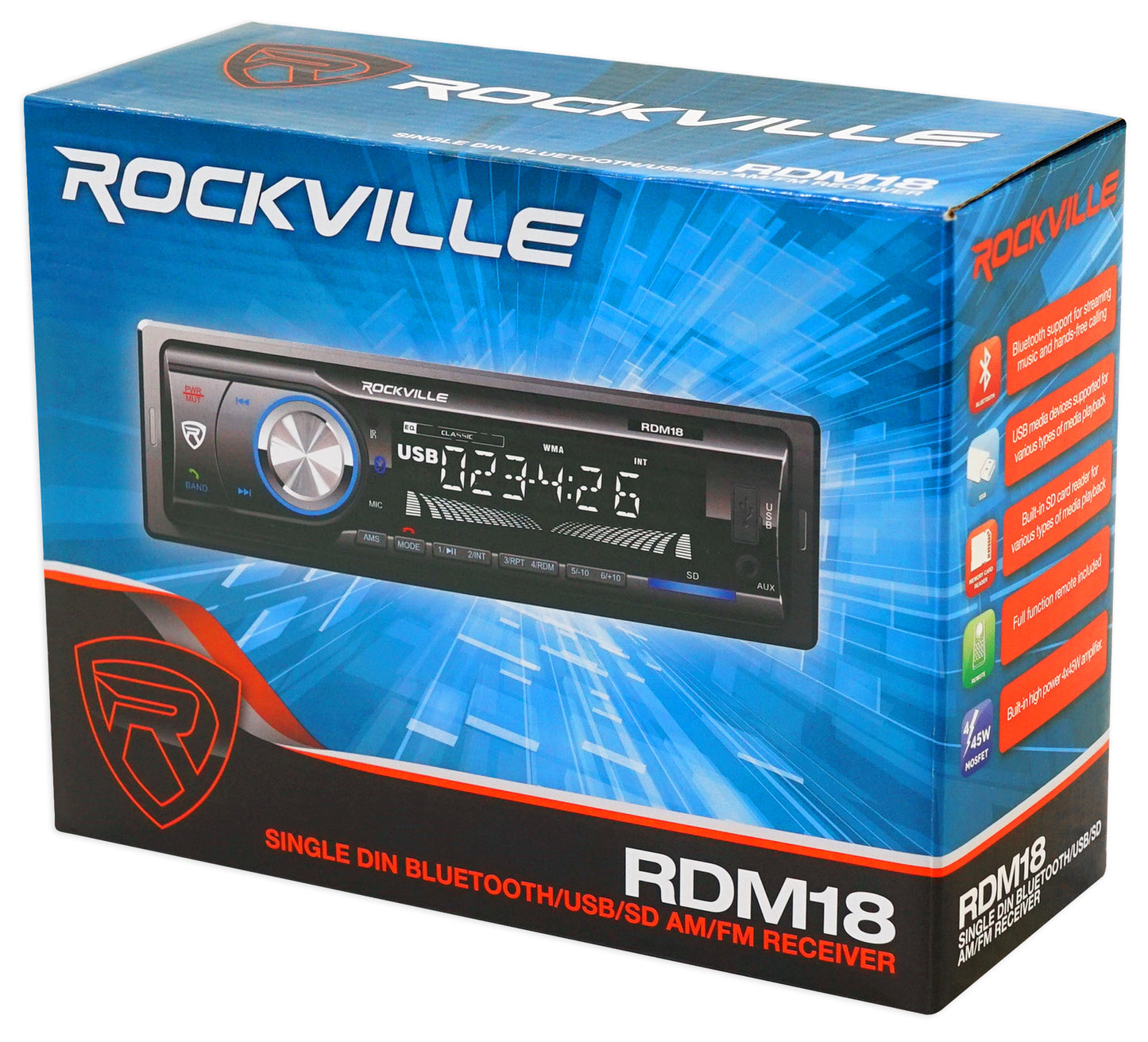 Digital Media Receiver/Radio w/Bluetooth MP3 USB/SD For 87-95 JEEP WRANGLER YJ