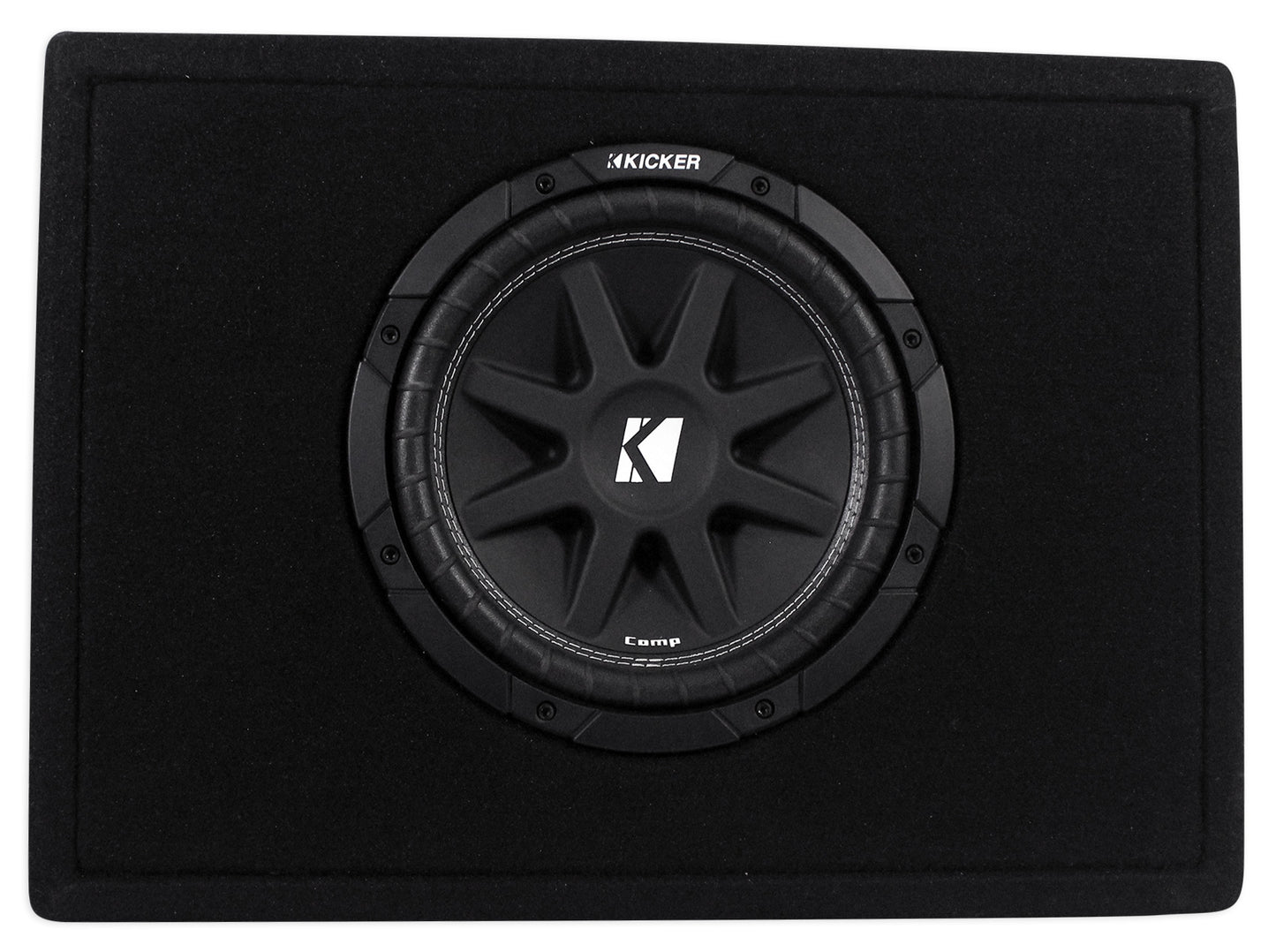 KICKER 43TC104 Comp 10" Subwoofer In Sub Box Enclosure+2-Ch. Amplifier+Amp Kit