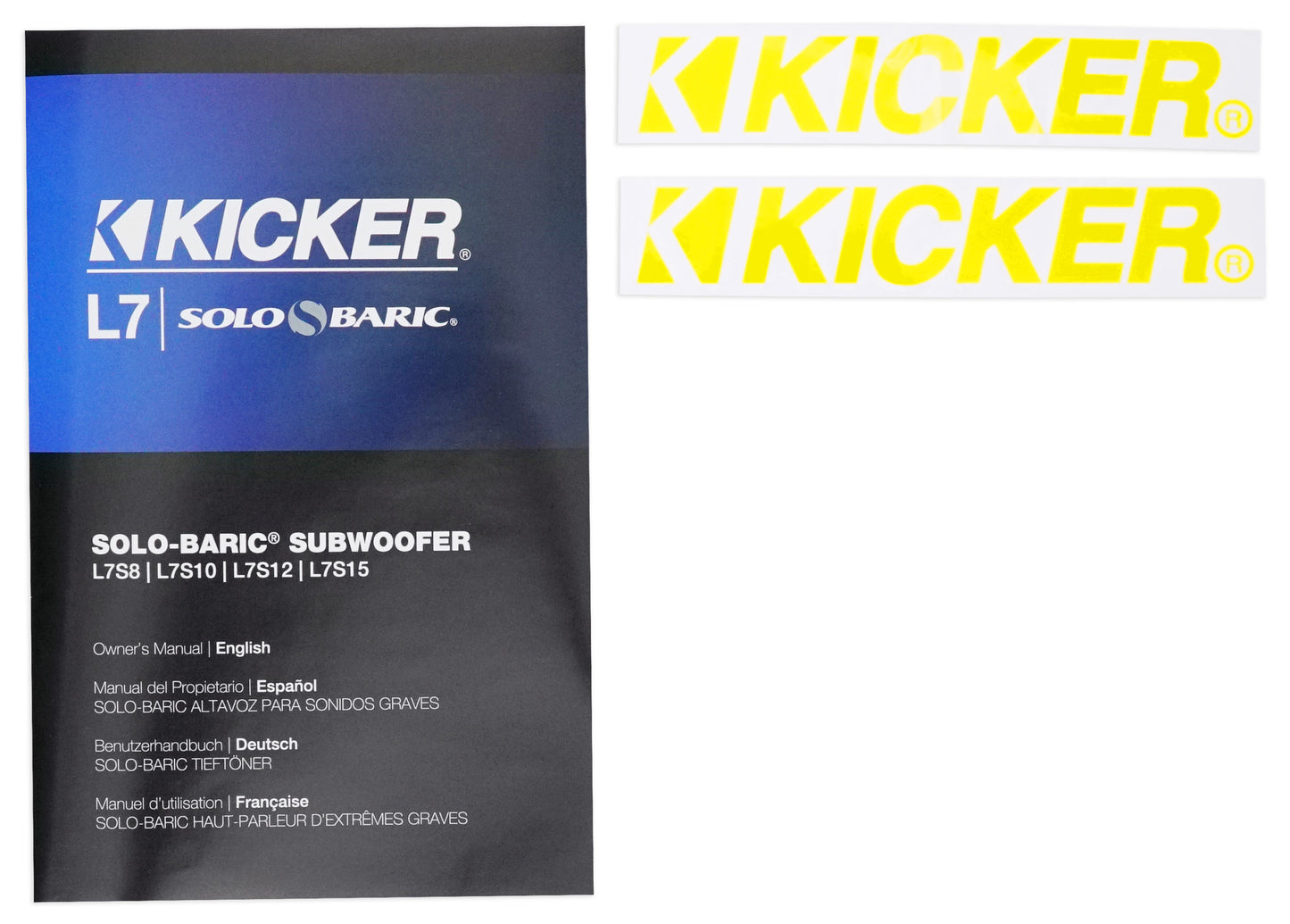 2) Kicker L7S124 12" Solobaric L7S Car Subs+Vented Box+1500W Amplifier+Amp Kit