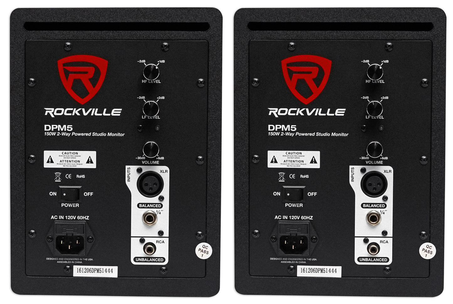 DPM5W White 2-Pack + RVSM1 Stands Bundle