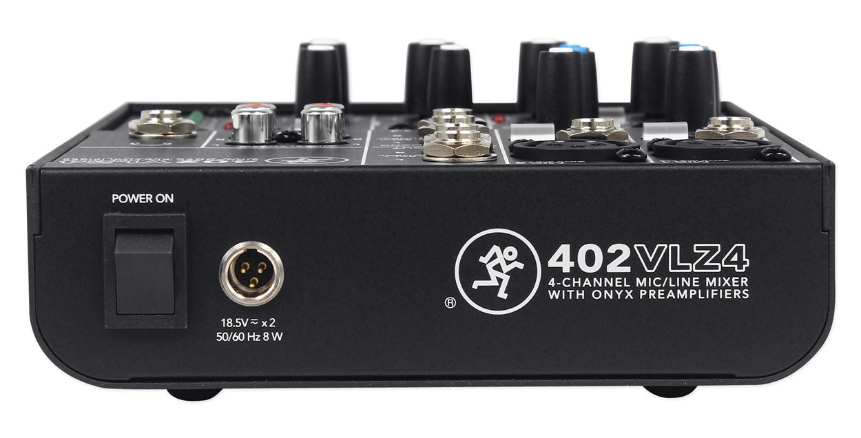 Mackie 402VLZ4 4-channel Compact Mixer w/ 2 ONYX Preamps+Microphone+XLR Cable