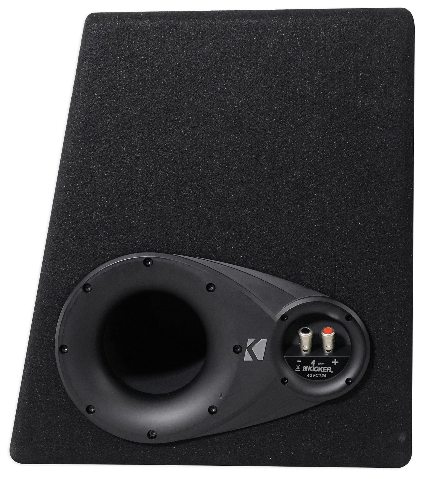 KICKER 43VC124 Comp 12" Subwoofer In Vented Sub Box Enclosure+Amplifier+Amp Kit