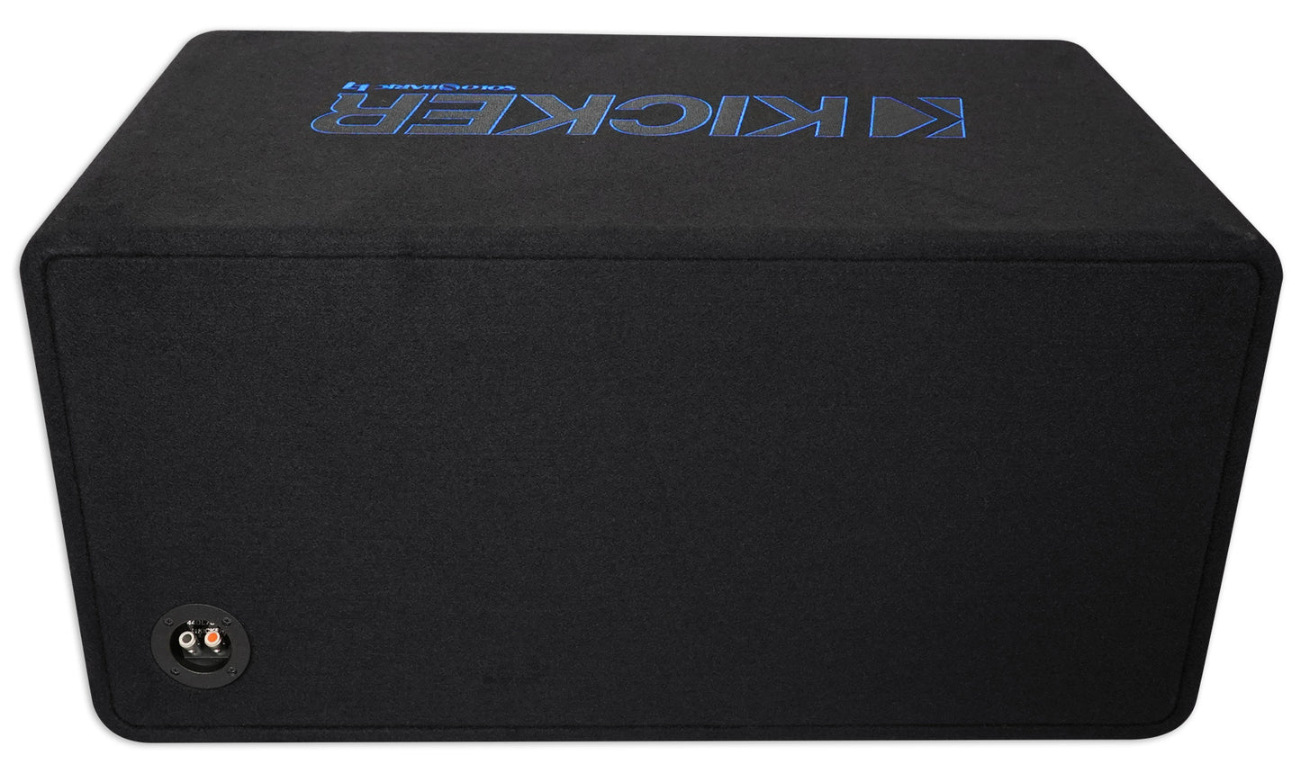 Kicker 44DL7S122 Dual 12" 3000w L7 Solo-Baric L7S Loaded Subwoofer Box+Amp+Wires