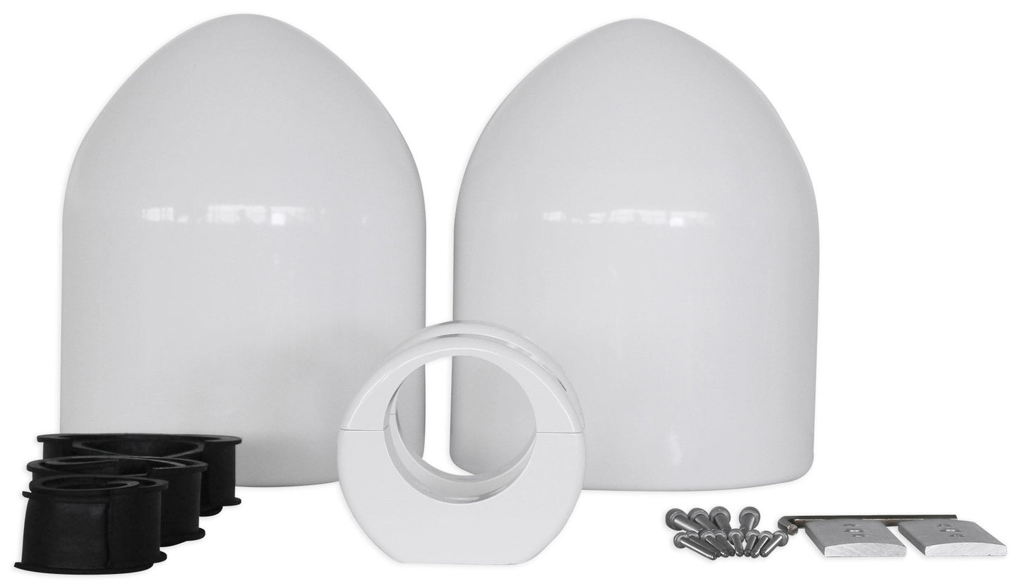 MAC65W White 6.5" Tower Speaker Pods 2-Pack + RWBC Neoprene Covers Bundle
