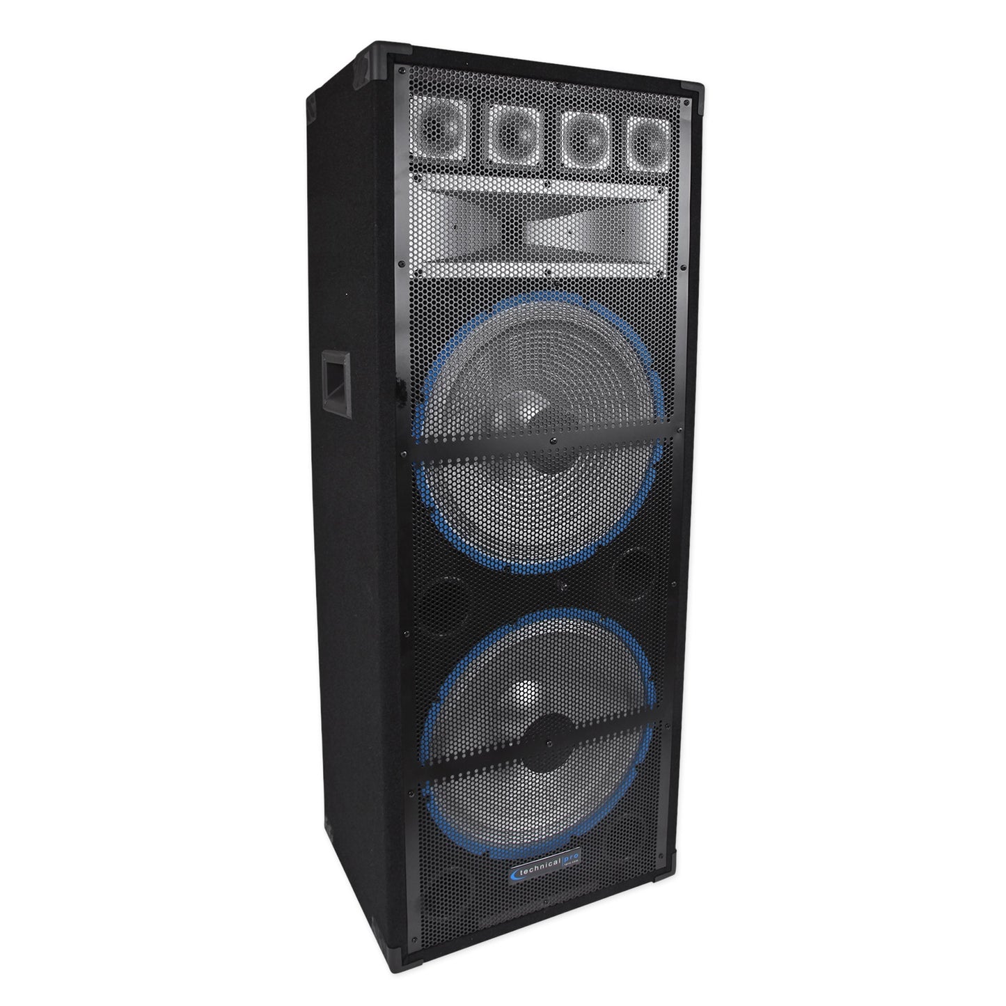 DJ Package w/ (2) Dual 15" 1800 Watt LED Speakers+Amplifier+Mixer+Mic+Headphones