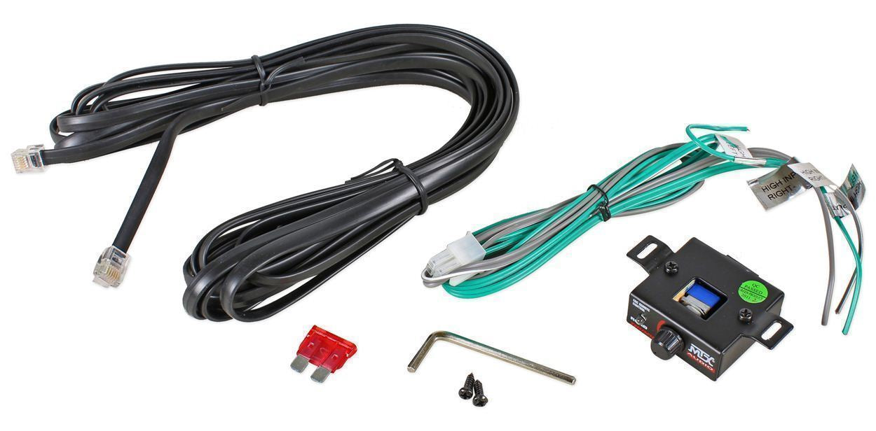 MTX Road Thunder RT8PT 8” 240 Watt Powered Vented/Ported Bass Tube+Amp Wire Kit