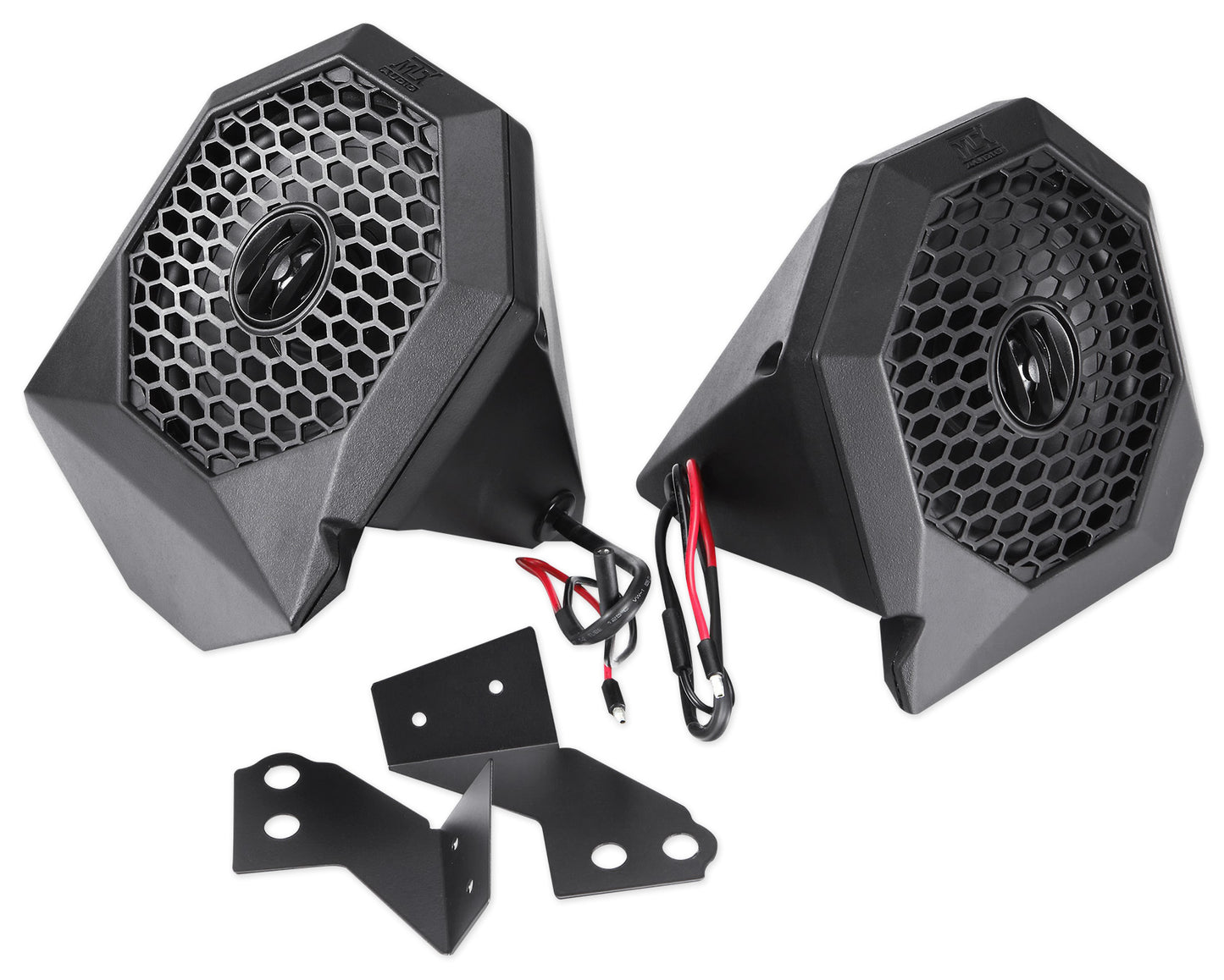 Tower Speakers+Bluetooth Receiver+Dash Kit for 2014-18 Polaris RZR XP1000/900