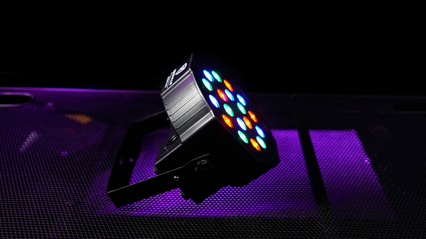 6 Rockville RockPAR50 LED RGB DMX PAR Can Wash Lights+Controller+Cables and Bags