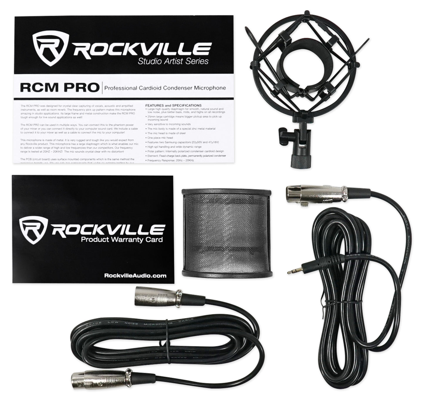 RCM PRO Mic + RockShield 3 Isolation Shield Bundle