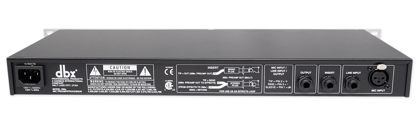 DBX 286S Microphone Mic Pre-Amp Processor 286 S, Phantom Power+Condenser Mic