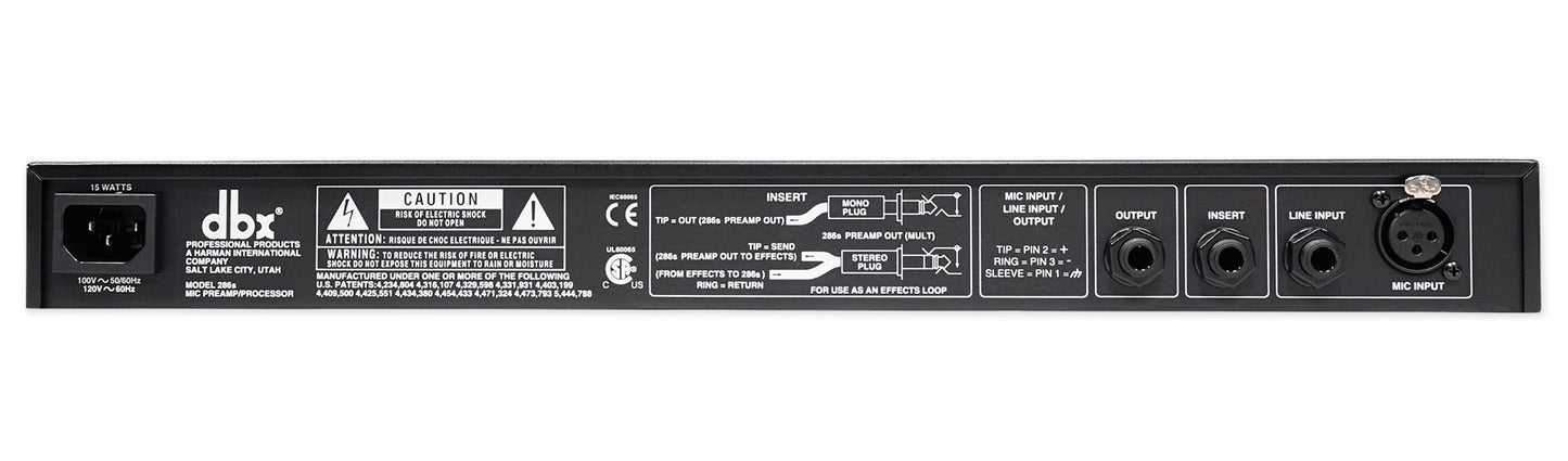 DBX 286S Microphone Mic Pre-Amp Processor 286 S, Phantom Power+Condenser Mic