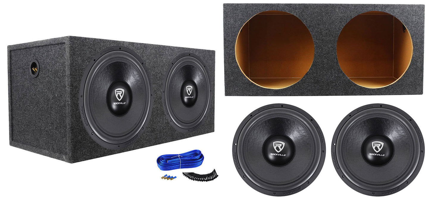 K6 Series 15" Subwoofer 2-Pack + Dual 15" Sealed Enclosure Bundle