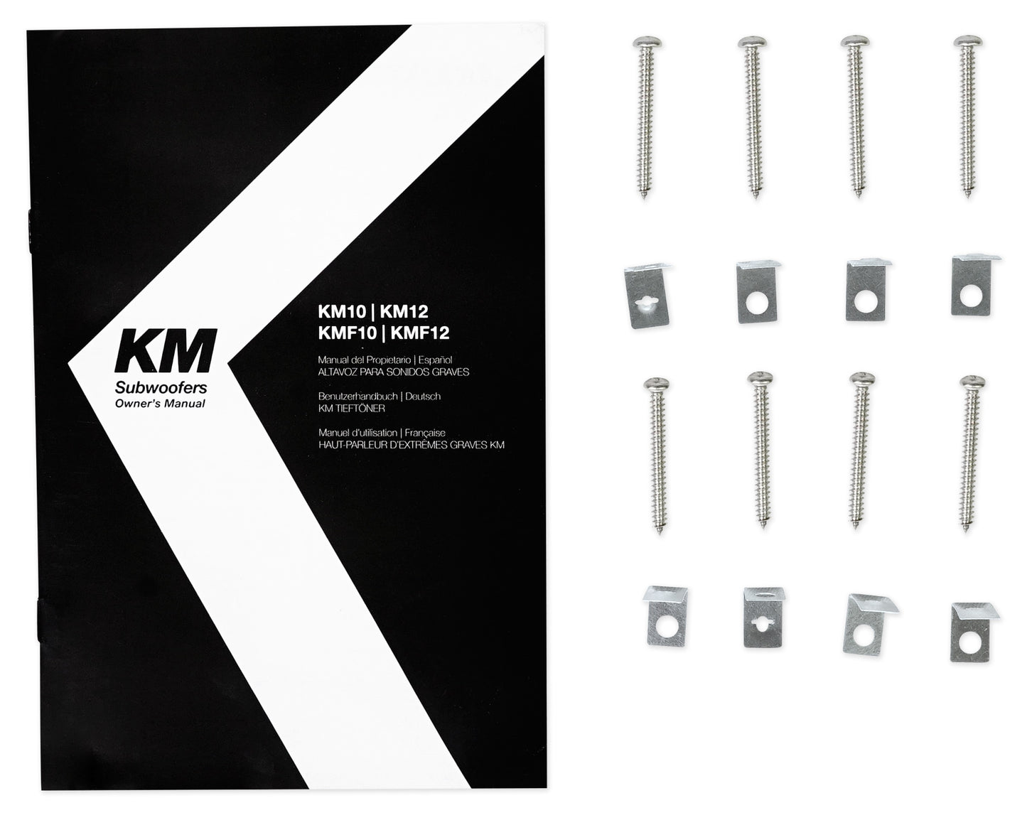 KICKER 45KMF104 10" Free Air Marine Subwoofer + Amplifier SVC 4-ohm Sub KMF10