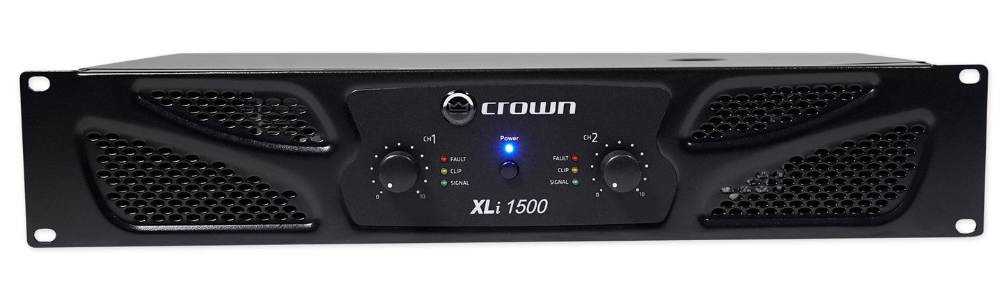 Crown Pro XLi1500 900w 2 Channel DJ/PA Power Amplifier Professional Amp+RockShip
