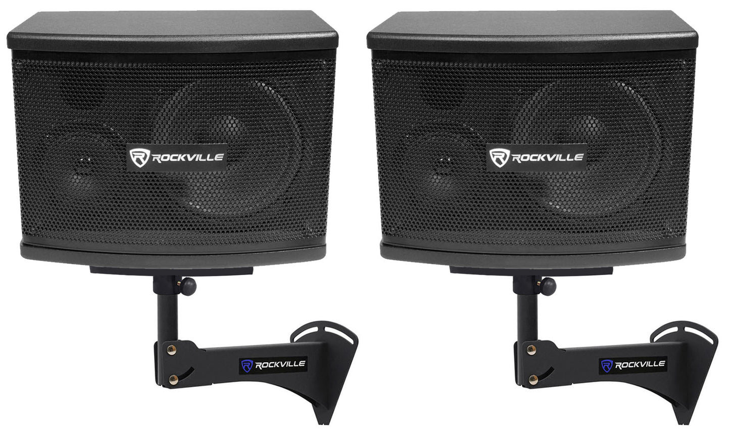 KPS65 6.5" Karaoke Speakers 2-Pack + Adjustable Wall Mount Brackets Bundle