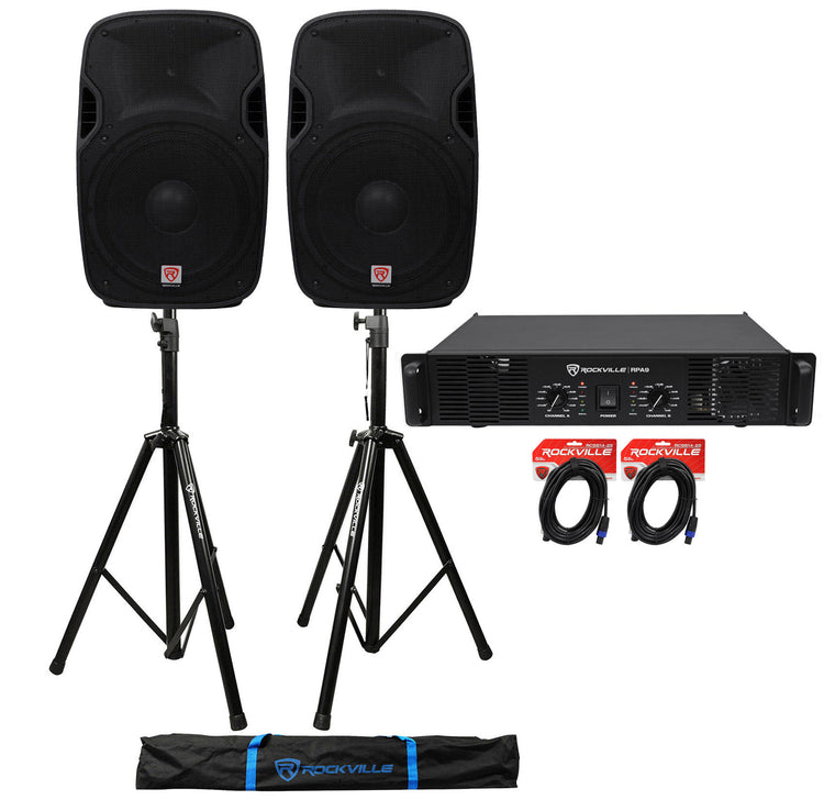 SPGN154 15" 2-Pack + RPA9 Power Amplifier Bundle