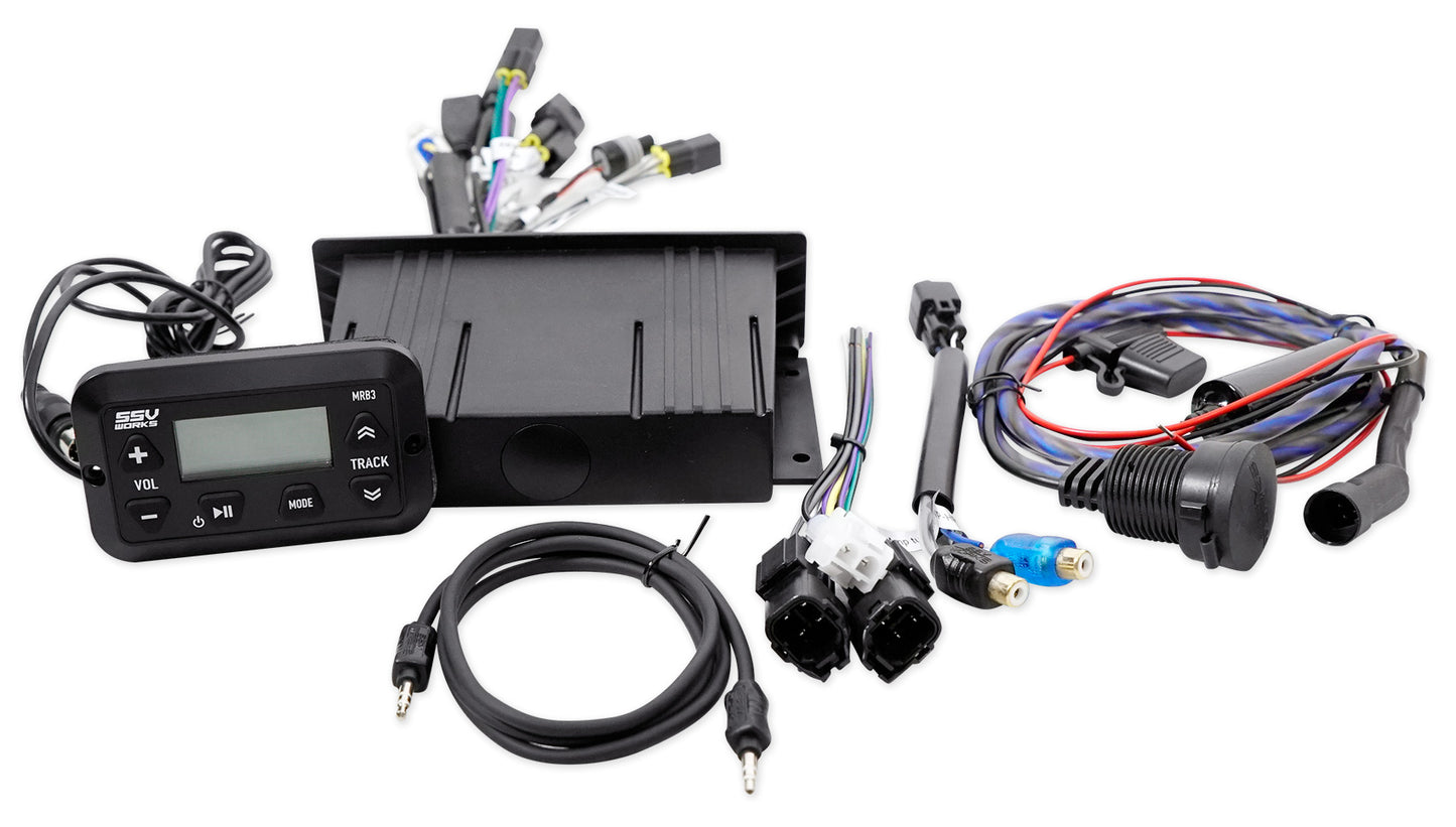 Can-Am Maverick X3 Digital Media Bluetooth Receiver+Kit+(2) 8" Tower Speakers