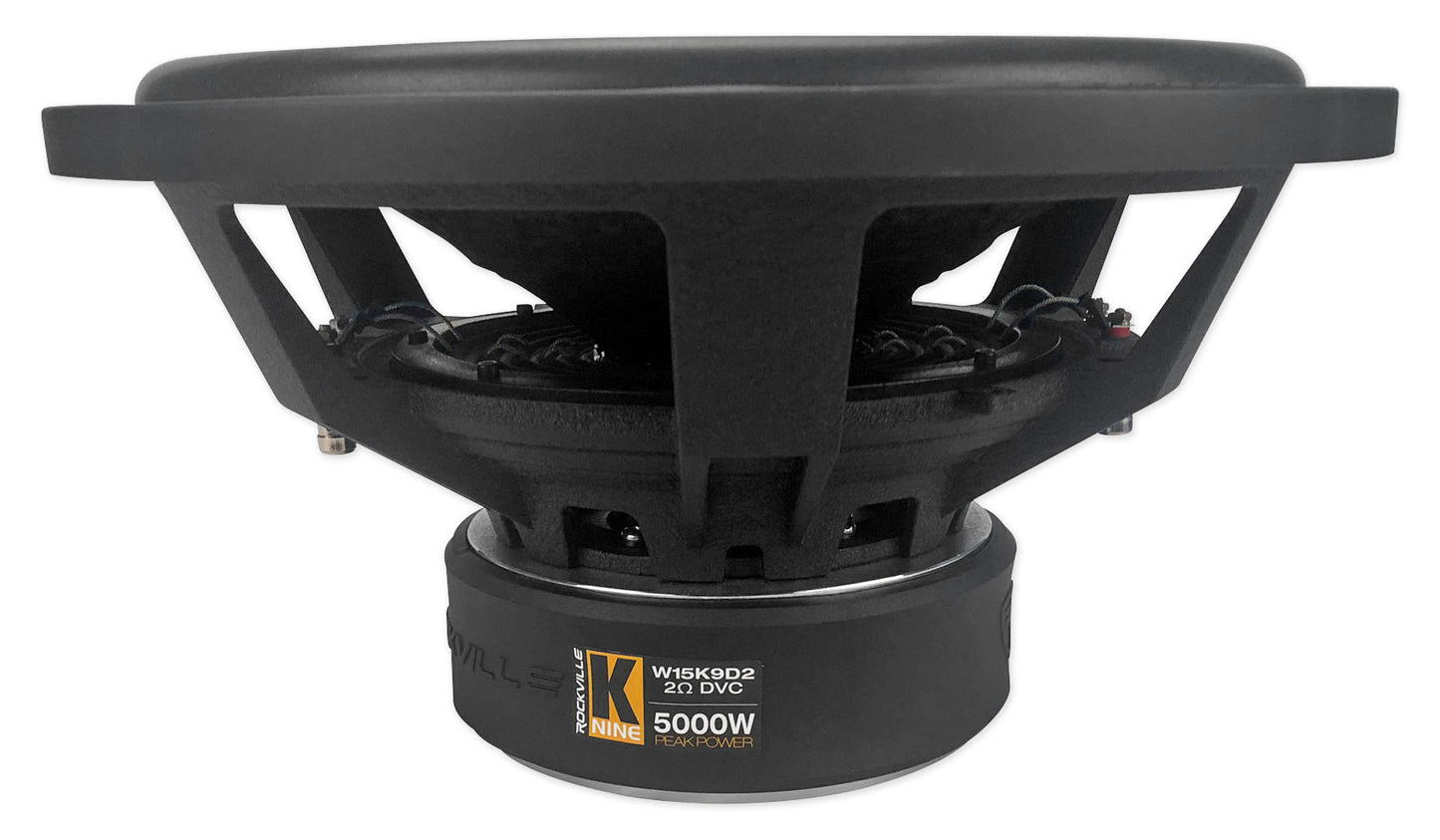 K9 Series 15" D2 Subwoofer 2-Pack + Dual 15" Vented Enclosure Bundle