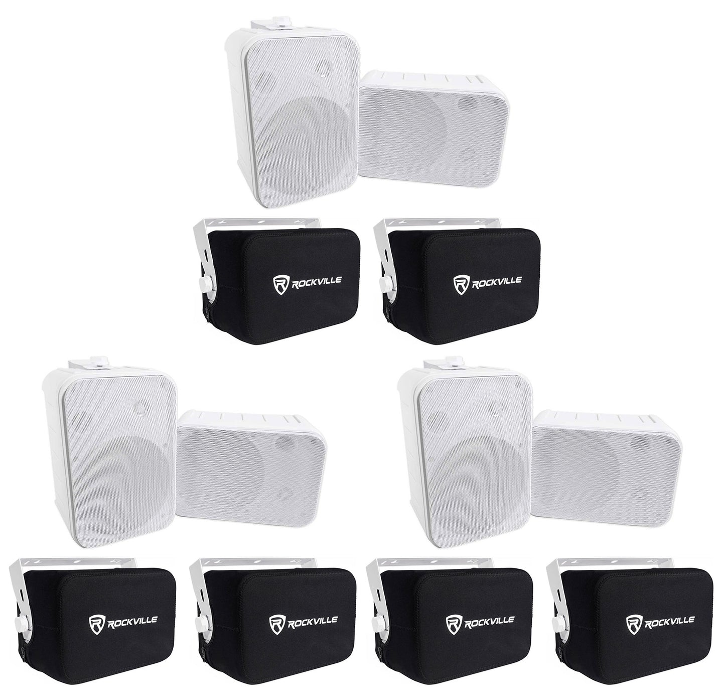 HP65S White 6-Pack + RWBC65S Speaker Covers Bundle