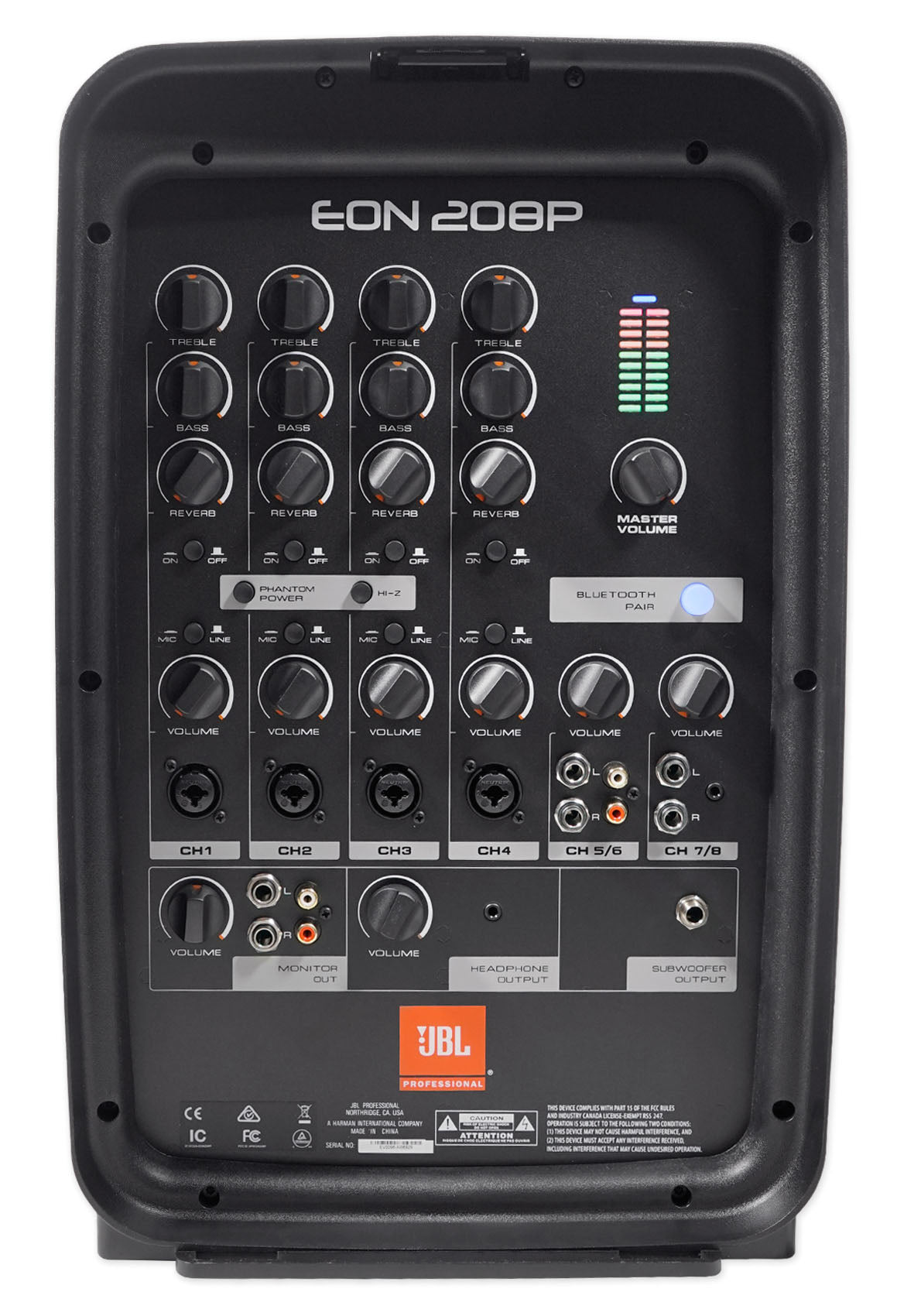 JBL EON208P Portable PA System / Pair 8" Speakers+8 Ch Mixer/Bluetooth+Hazer