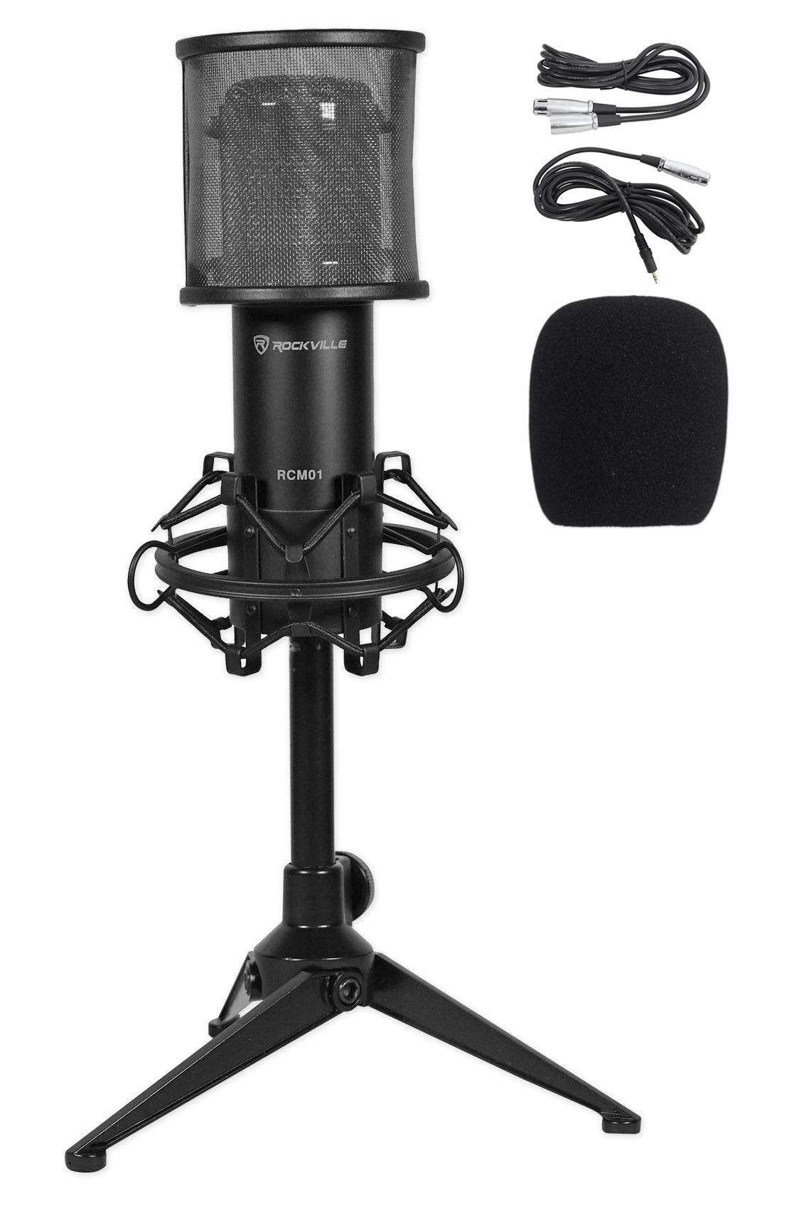 RCM01 Condenser Microphone + RockPop Curve + RDTS Tripod Stand Bundle