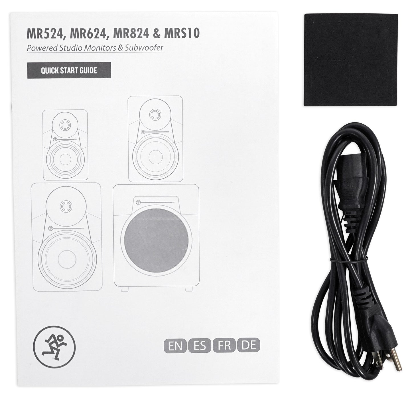 Pair Mackie MR824 8” 85 Watt Powered Active Studio Monitor Speakers+21" Stands