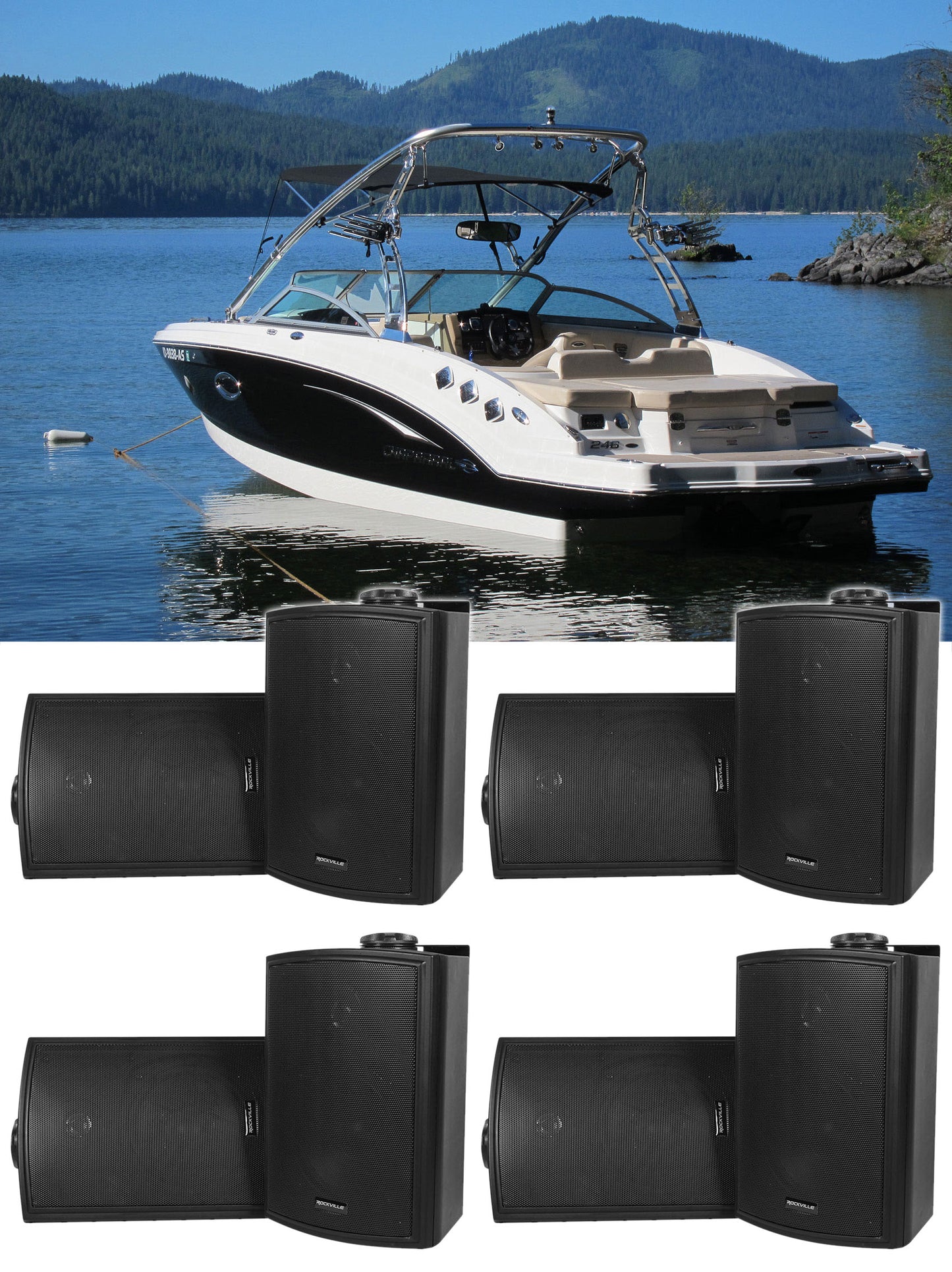 HP5S-8 BK BOAT 4-Pair