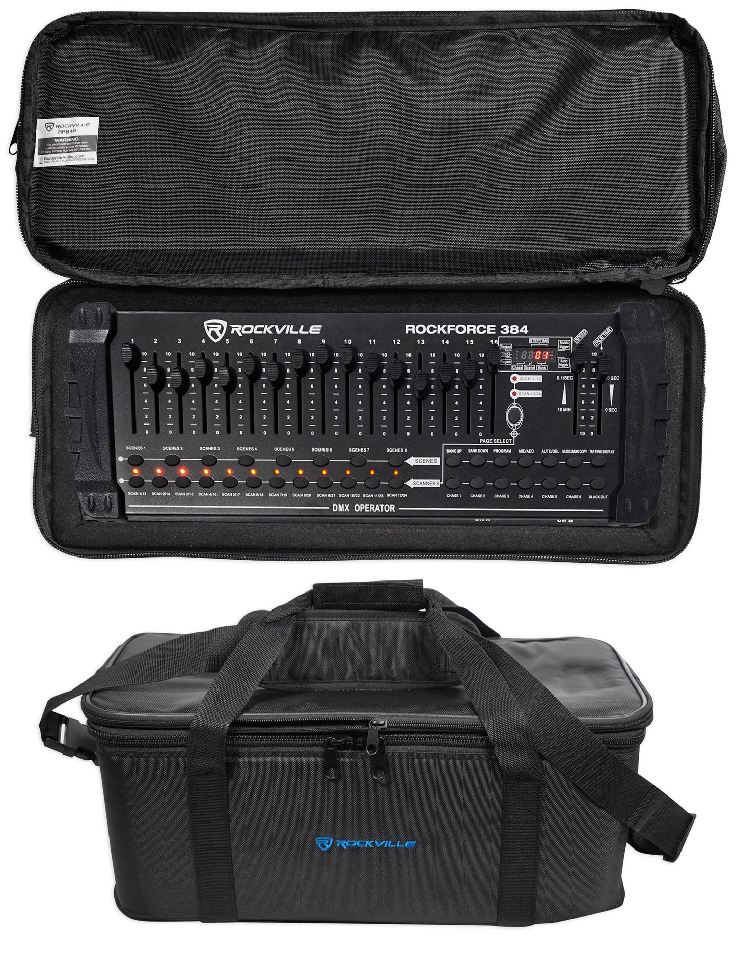 ROCKFORCE 384 + RRB40 Rack Bag Bundle