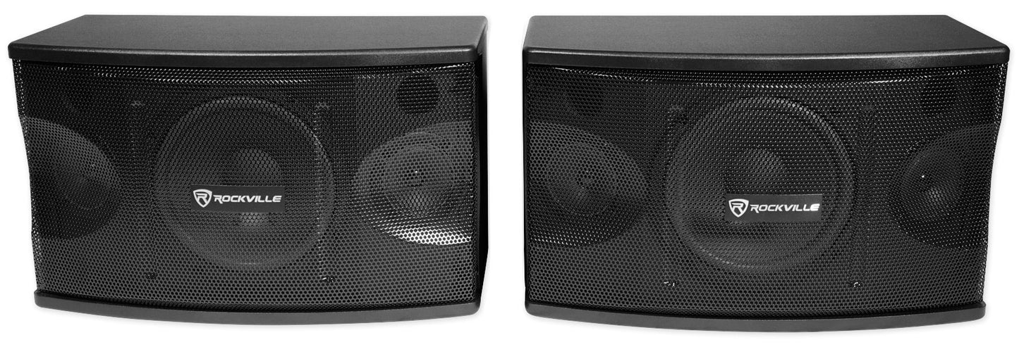 KPS80 8" Karaoke Speakers 2-Pack + 36" Bookshelf Speaker Stands Bundle
