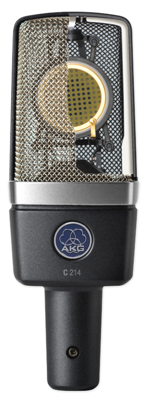 AKG C214 Studio Condenser Recording Microphone+Samson Vocal Booth+Stand