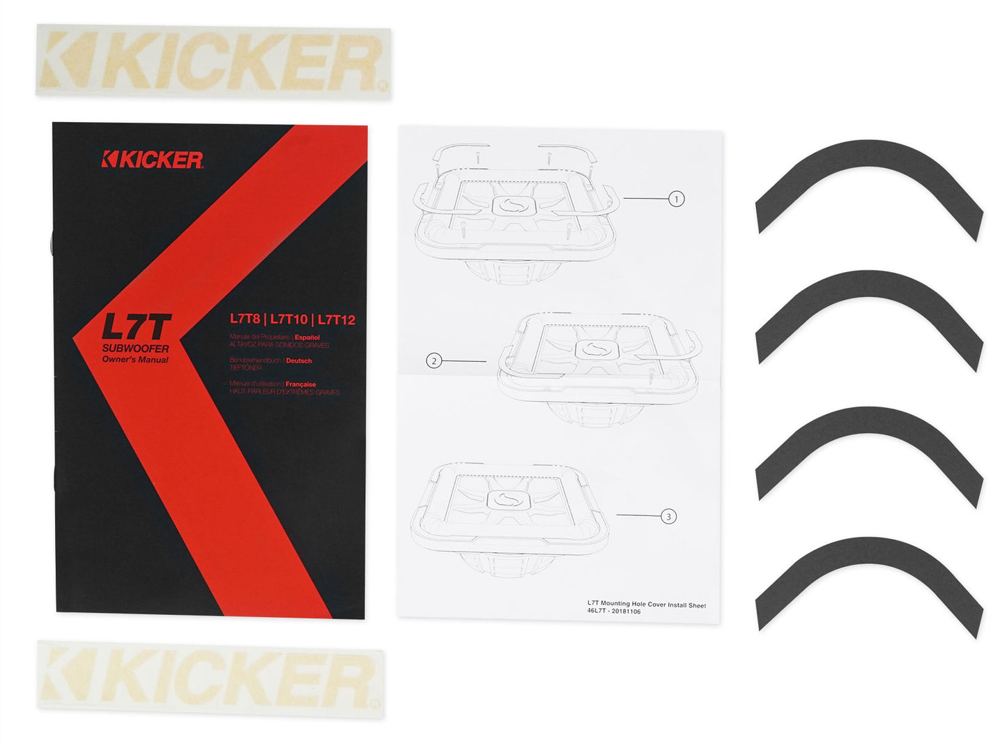 2) KICKER 46L7T84 8" 700 Watt L7T Car Subwoofers Solo-Baric Subs L7T84 DVC 4-Ohm