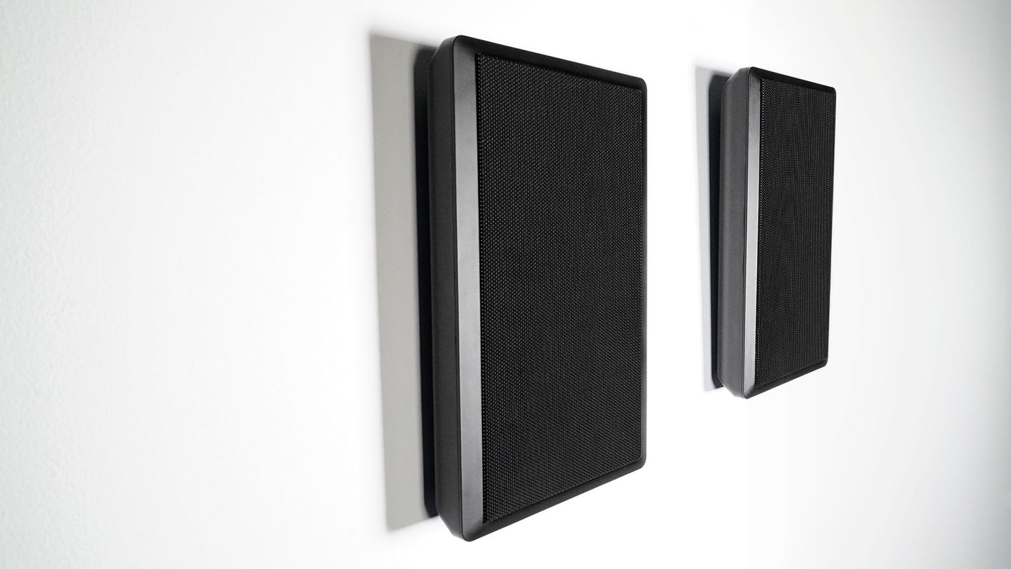 JBL Commercial Amplifier+(6) Slim Black Wall Speakers for Restaurant/Bar/Cafe