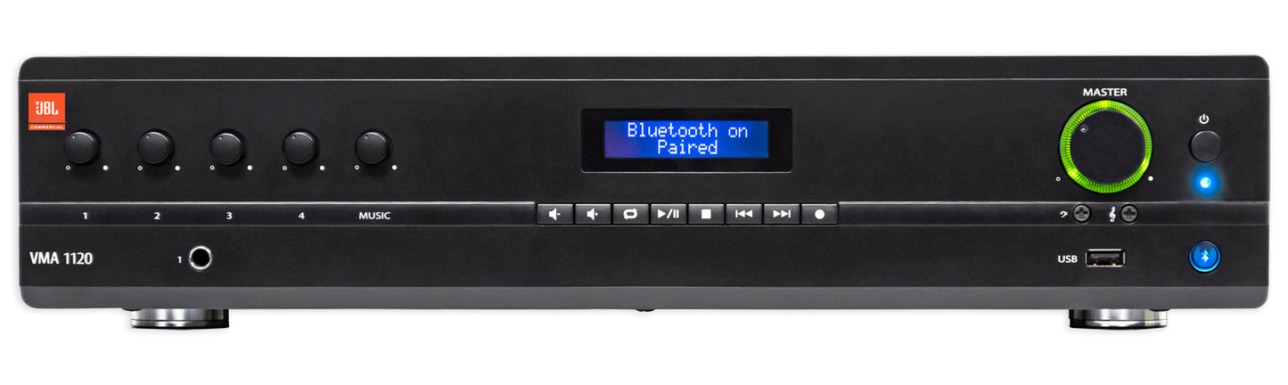 JBL Commercial Amplifier+(10) 3.5" Black Cube Speakers for Restaurant/Bar/Cafe