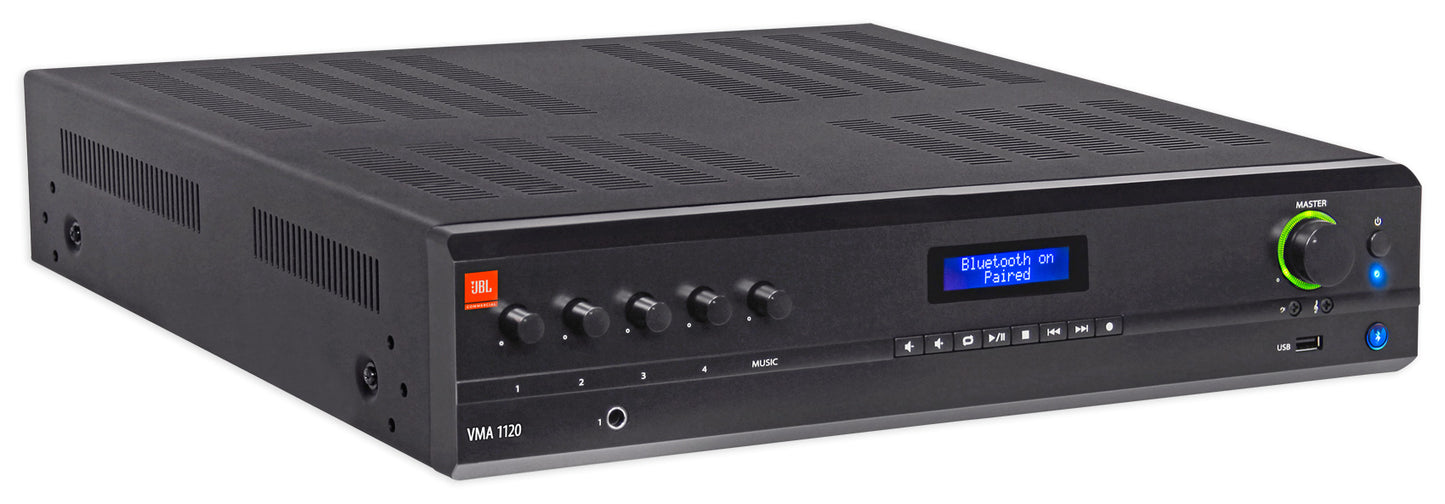 JBL Commercial Amplifier+(10) 3.5" Black Cube Speakers for Restaurant/Bar/Cafe
