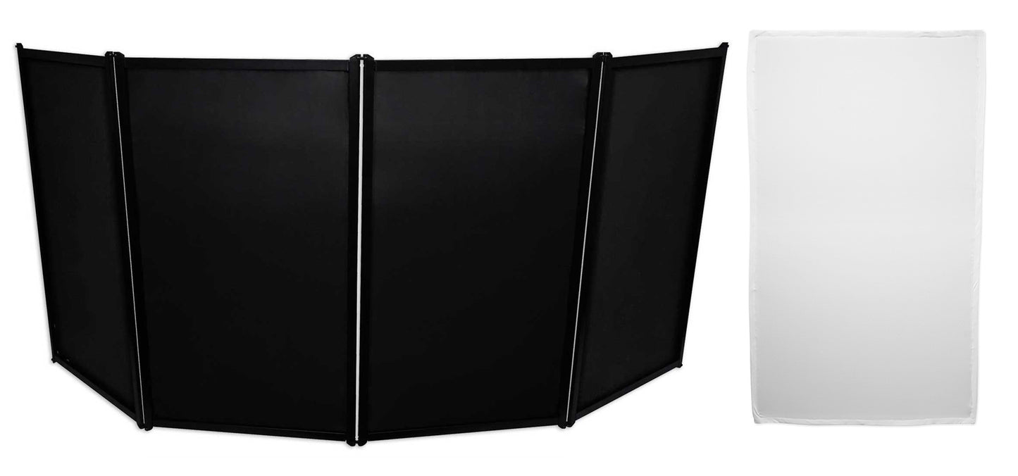 RFAAC DJ Event Facade + White Scrim 4-Pack Bundle