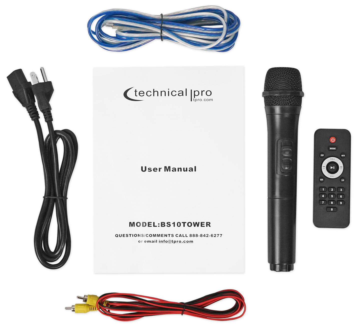 Technical Pro Dual 10" 3000w Bluetooth Karaoke Machine System w/USB/SD/LED+Mic