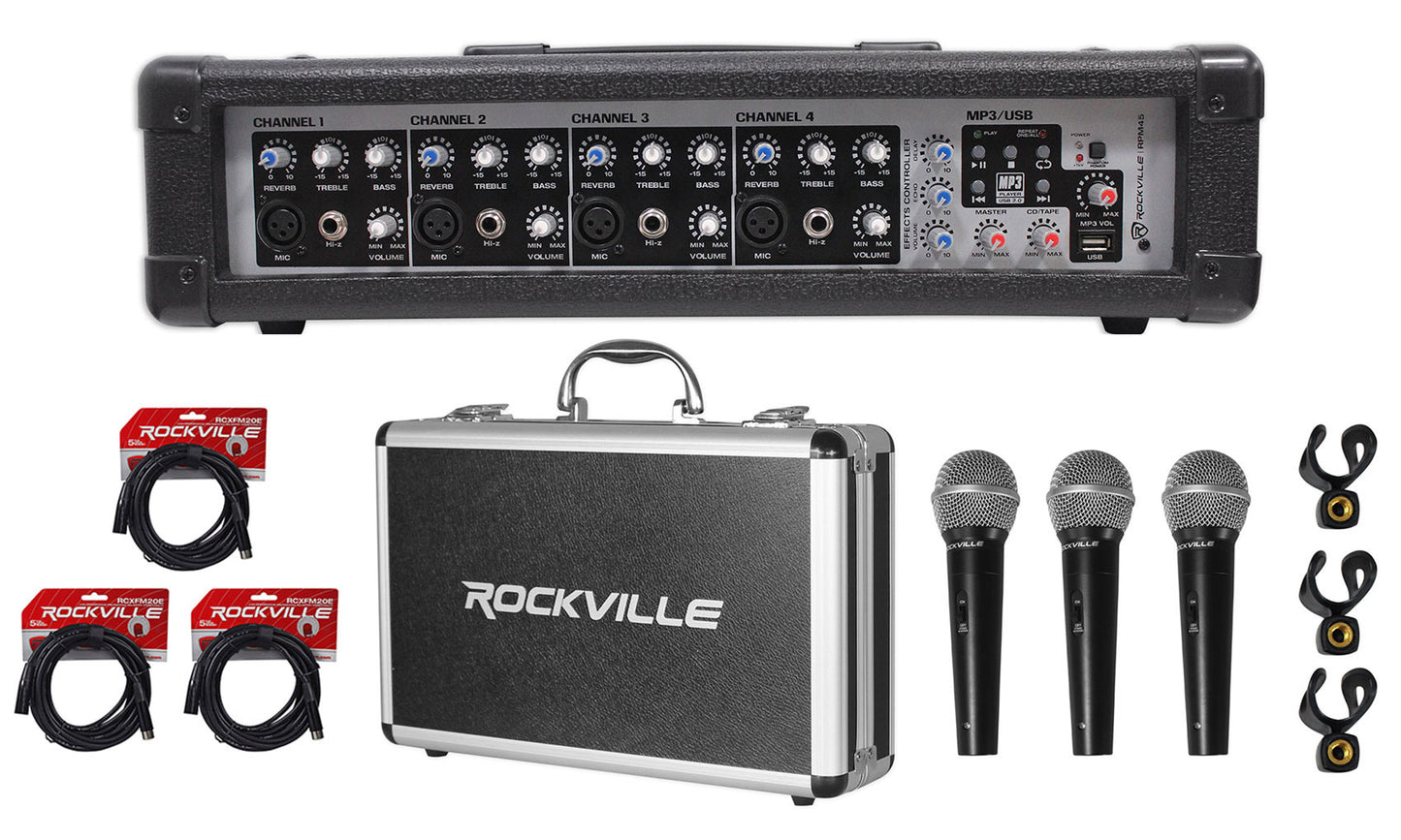 RPM45 Mixer + 3-Pack Mics Bundle