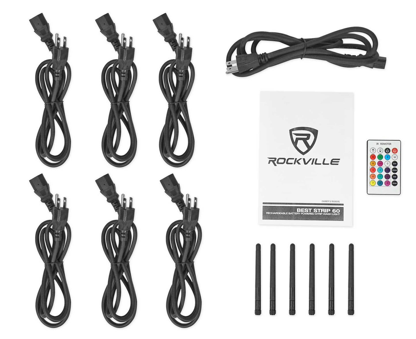 Best Strip 60 White 6-Pack + ROCKFORCE W2 DMX Controller Bundle