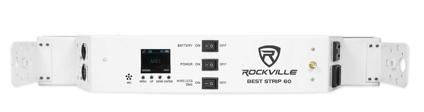 BEST STRIP 60 White 10-Pack + ROCKFORCE W2 DMX Controller Bundle