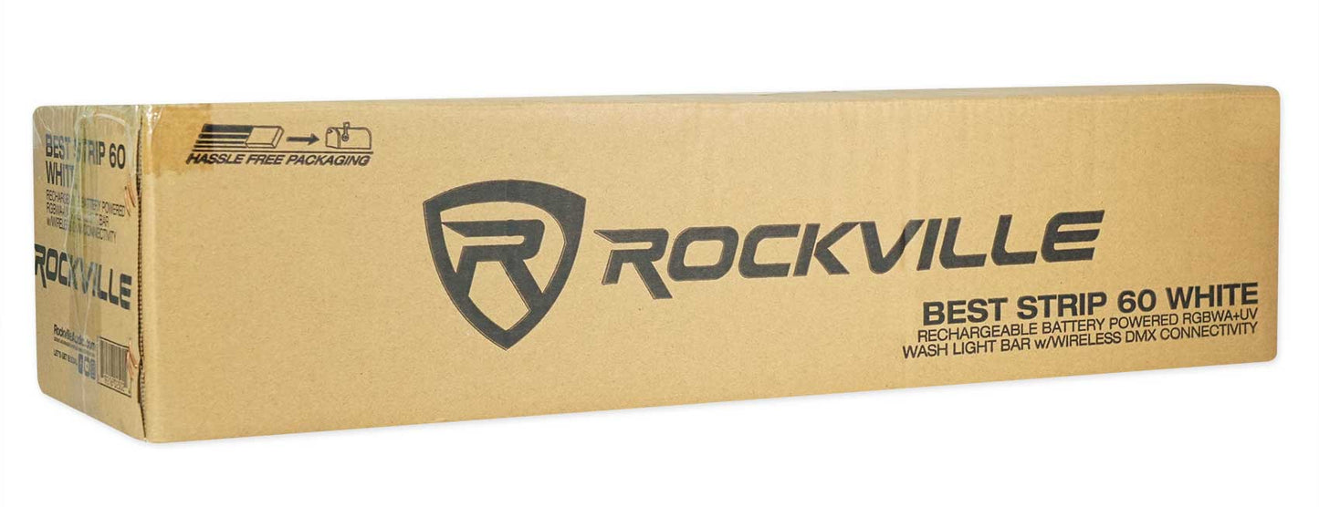 BEST STRIP 60 White 10-Pack + ROCKFORCE W2 DMX Controller Bundle