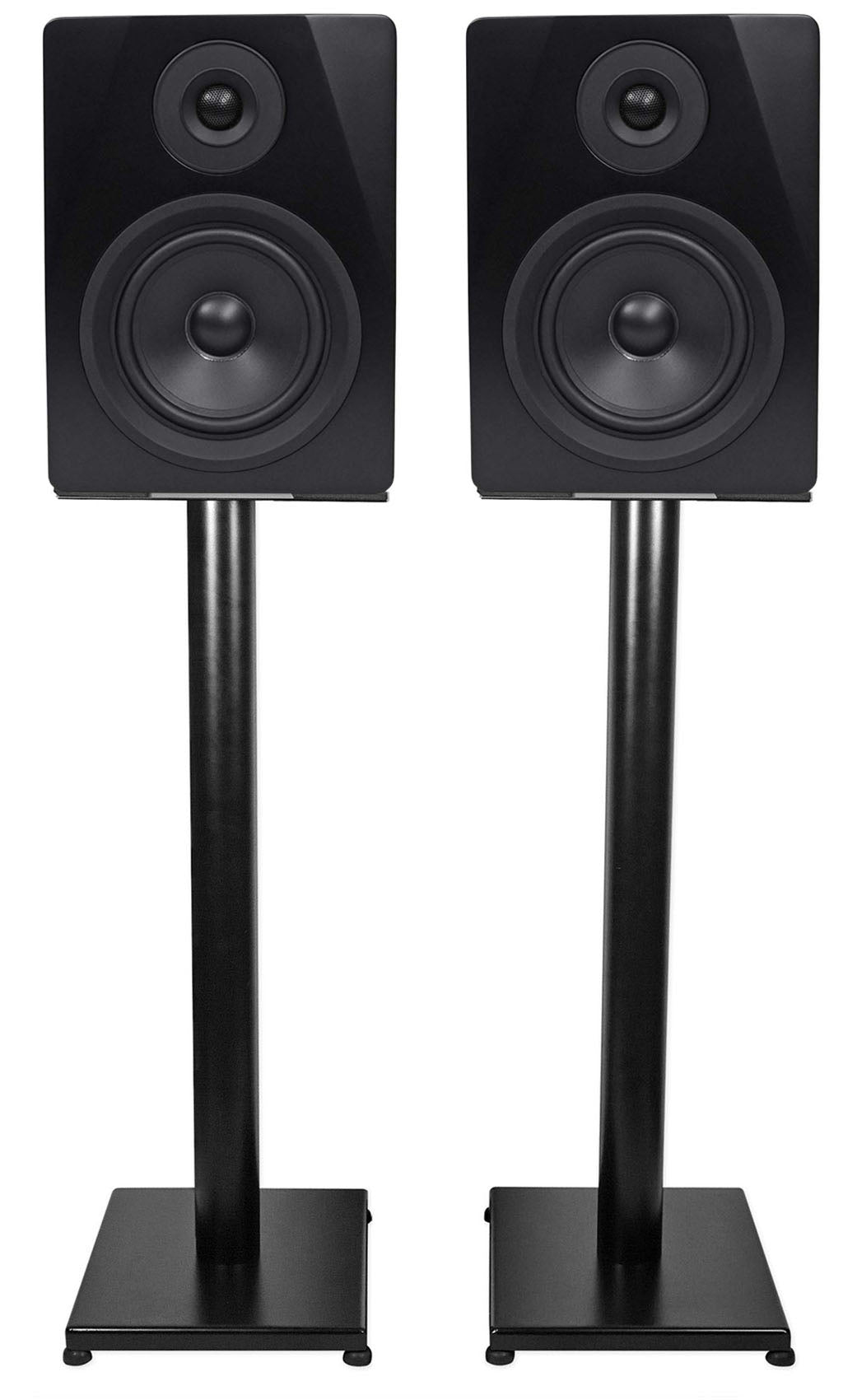 APM5B Black + RS29B 29" Speaker Stands Bundle