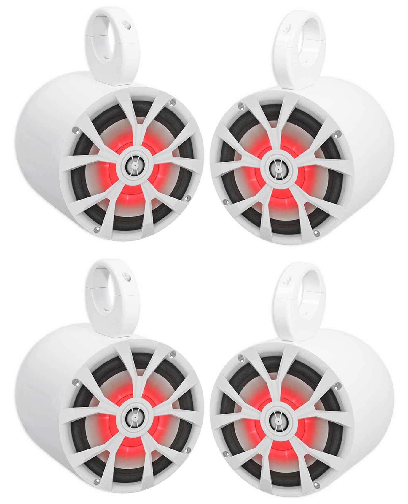 RKL80MW 4-Pack White + MAC80W White Tower Enclosures Bundle