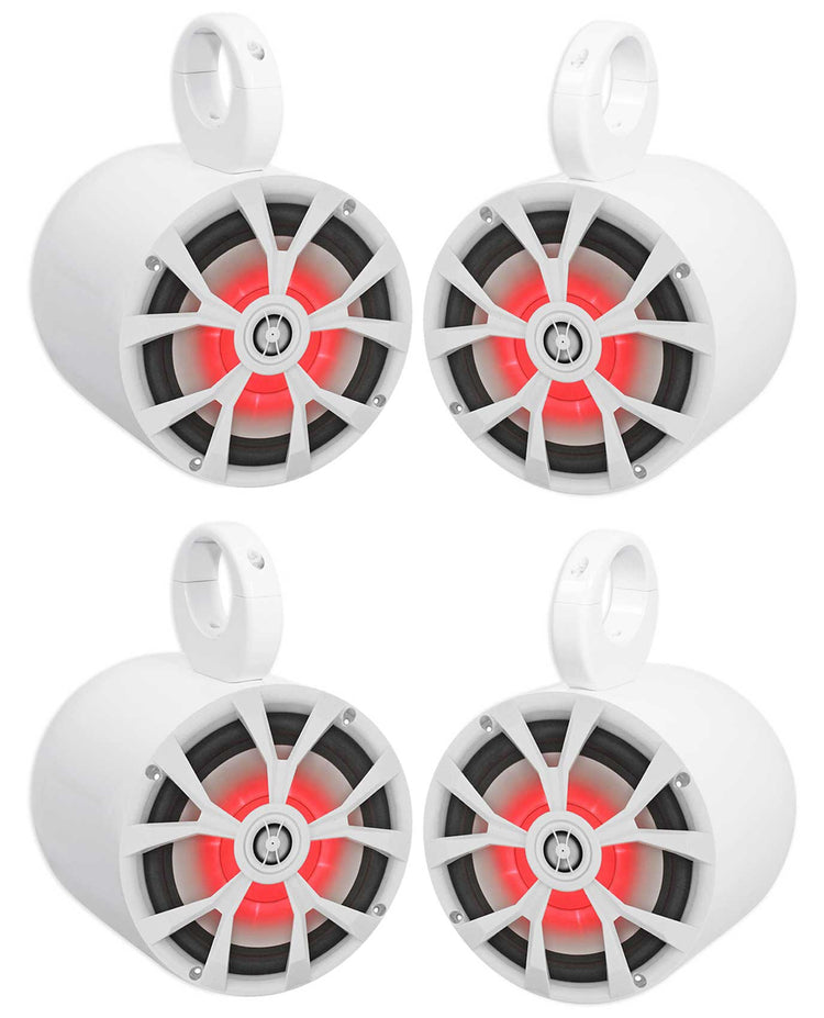 RKL80MW 4-Pack White + MAC80W White Tower Enclosures Bundle
